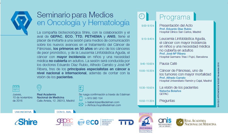 SesiónOncología medios comunicación