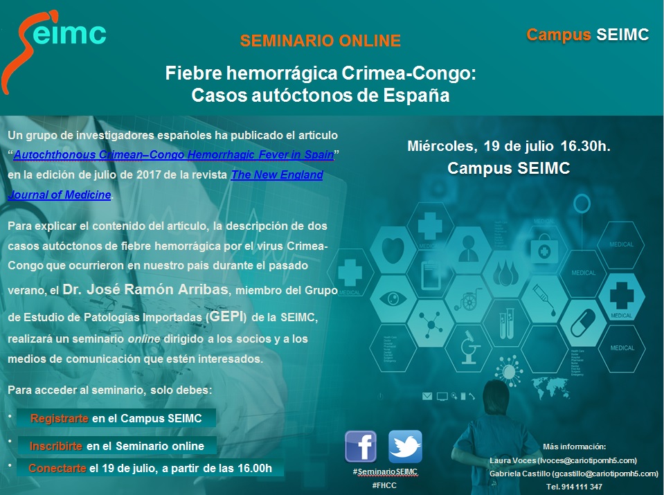 Convocatoria Seminario Online fiebre hemorrágica Crimea Congo